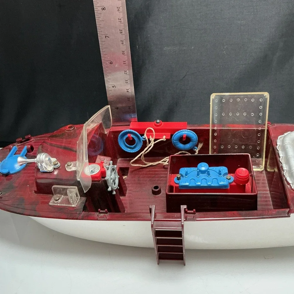 Vintage 1950s Ideal Fix-It Fun Harbor Launch Boat Toy Set Near Complete W/ Box